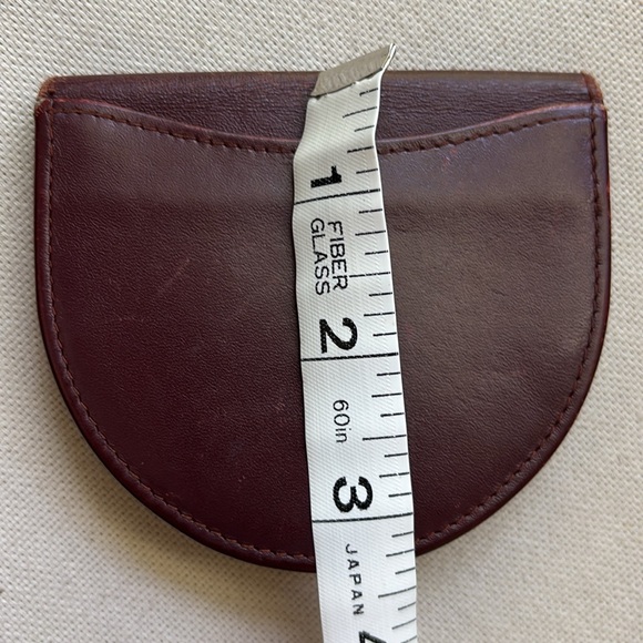 Cartier Burgundy Leather Coin Purse Snap Pouch with COA - Picture 11 of 13